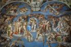 Das letzte Gericht von Michelangelo in der Sixtinischen Kapelle.
